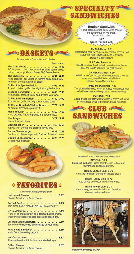 Merry Go Round Menu